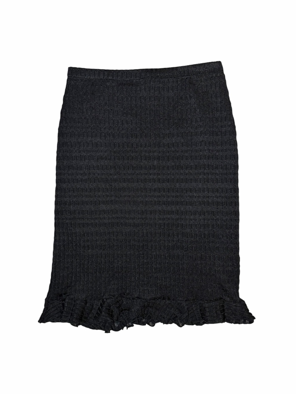 🖤 RAG Vintage Textured Ruffle Hem Midi Skirt 🖤